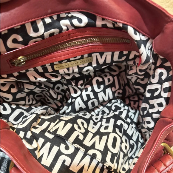 Marc Jacobs red leather shoulder bag - Picture 4 of 6